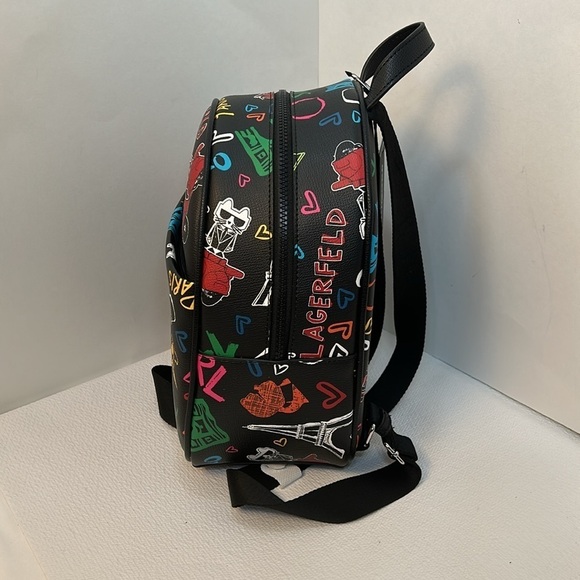 Karl Lagerfeld Adele Graffiti In Paris  Backpack Purse-NWT - Picture 3 of 8